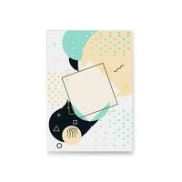 Abstract cover design template. Minimal geometric background in Memphis style . Vector illustration.