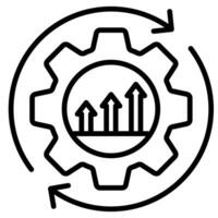 Continuous improvement Icon line vector illustration