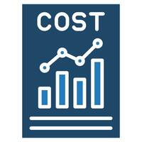 Cost Reporting Icon line vector illustration