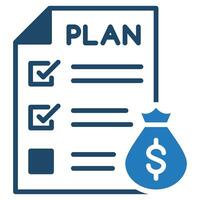 Budget Planning Icon line vector illustration