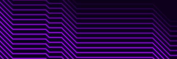 Violet neon curved lines abstract futuristic geometric background vector