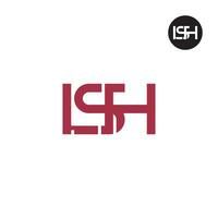 Letter LSH Monogram Logo Design vector