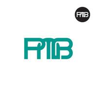 letra pmb monograma logo diseño vector