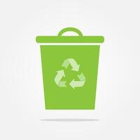 Recycle trash icon symbol. Isolated vector illustration.