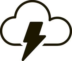 Cloud lightning Weather icon Thunder bolt Stencil vector