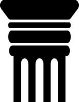 pilar griego icono justicia símbolo columna plantilla vector ilustración