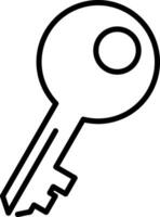 Outline icon Sketch key clipart vector