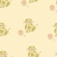 Cute cats pattern vector