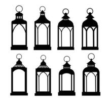 set of Ramadan lantern vector illustration