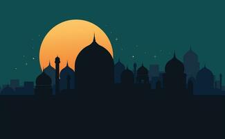 Ramadan Kareem prayer mosque background vector illustration