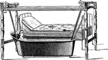 Dupoint device for transportation of sick patient from their bed vector