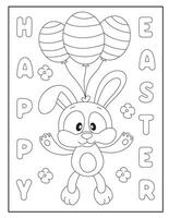 Easter bunny Coloring Pages for Kids vector