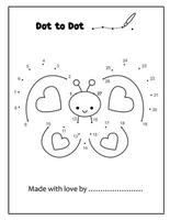 Connect the dot coloring pages for kids vector