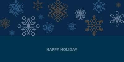 Winter and christmas background vector design with snowflakes