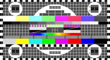 No signal TV, Television test screen in case of no signal. Test card or pattern, TV Resolution test charts background. Vector illustration