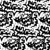 Black Scribbles Grunge Seamless Pattern vector