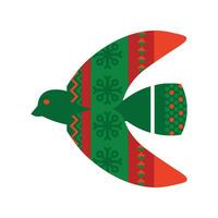 Christmas Bird Norwegian National Holiday Pattern vector