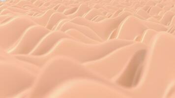 Peach fuzz Pantone Color year 2024, 3d abstract flow background animation with delicate movement of waves. Ideal for use as background to write text or presentations. 4k resolution. video