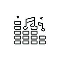 Music line icon isolated on white background. Equalizer icon vector