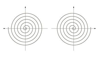 Arithmetic spiral graph, vector archimedean spiral graph.