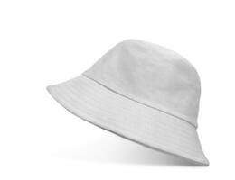 White bucket hat on a white background photo