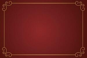 Vector chinese frame border, rectangle and circle design on red background