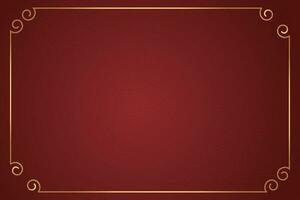 Vector chinese frame border, rectangle and circle design on red background