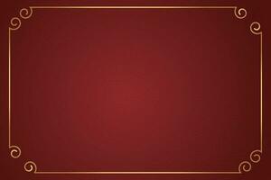 Vector chinese frame border, rectangle and circle design on red background