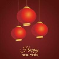 Chinese Lunar New Year festival 2024 celebration, Happy New Year background decorative elements. vector