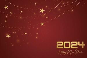 Chinese Lunar New Year festival 2024 celebration, Happy New Year background decorative elements. vector