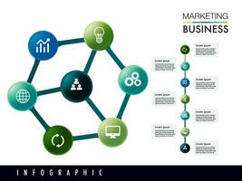 infografía modelo para negocio 6 6 paso opción hexágono moderno diseño planificación, datos, estrategia, diagrama, vector infografía fácilmente cambio título a utilizar para presentación datos reporte o Progreso