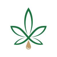 Cannabis icon logo design vector