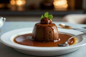 AI generated Toffee Pudding. Pro Photo