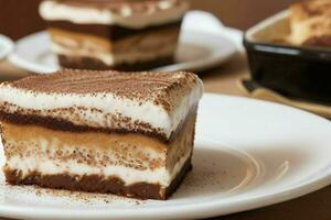 AI generated Tiramisu pudding. Pro Photo