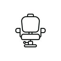 Barber chair line icon isolated on white background vector