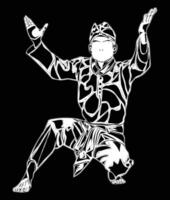 Silat movement images, suitable for designing t-shirts, posters, logos, educational images and others vector