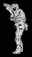 Army pose images, suitable for designing t-shirts, posters, logos, educational images and others vector