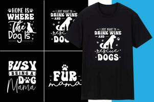 Dog Bundle T shirt Design For POD vector