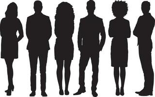 People silhouettes Vector set 105