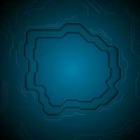 Dark blue technology abstract background with circuit board photo