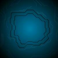 Dark blue technology abstract background with circuit board photo