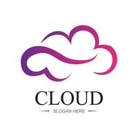 nube degradado logo. nube y flecha concepto. marca para comienzo arriba, agencia, aplicaciones, software, base de datos, alojamiento, informática, servidor, etc. prima vector logo modelo diseño