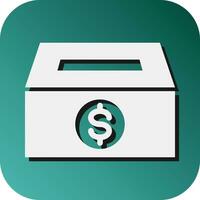 Donate Vector Glyph Gradient Background Icon For Personal And Commercial Use.