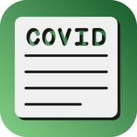 Covid Report Vector Glyph Gradient Background Icon For Personal And Commercial Use.