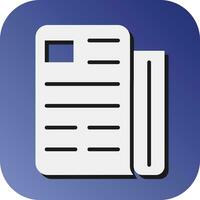 Article Vector Glyph Gradient Background Icon For Personal And Commercial Use.