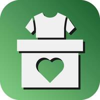 Clothes Donation Vector Glyph Gradient Background Icon For Personal And Commercial Use.