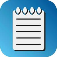 Notebook Vector Glyph Gradient Background Icon For Personal And Commercial Use.
