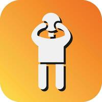Crying Vector Glyph Gradient Background Icon For Personal And Commercial Use.