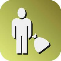Refugee Vector Glyph Gradient Background Icon For Personal And Commercial Use.