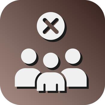 Avoid Crowds Vector Glyph Gradient Background Icon For Personal And Commercial Use.